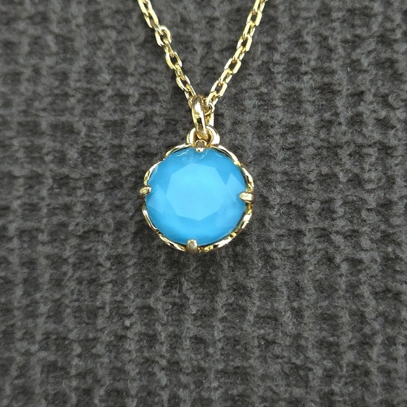 Kate Spade♠️ "That Sparkle" Turquoise🩵 Pendant Necklace - NWT - Picture 12 of 16